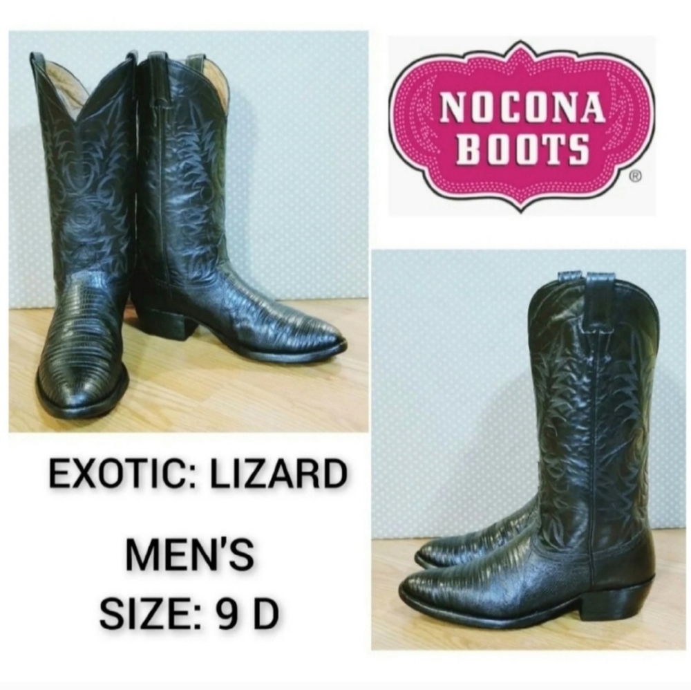 NOCONA Exotic Leather (Lizard) Western Boots - Men's 9D